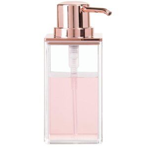 Pink gold soap lotion plastic pump dispenser BNWOB by Interdesign Idesign USA